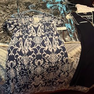 Blue and white dress with tags size small